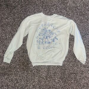 UO S mushrooms r cool crewneck